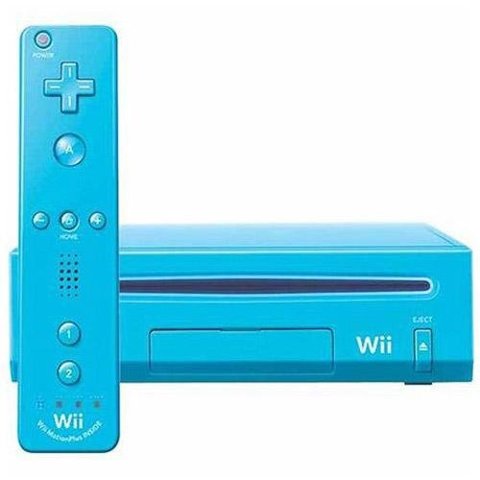 Blue Nintendo Wii Console